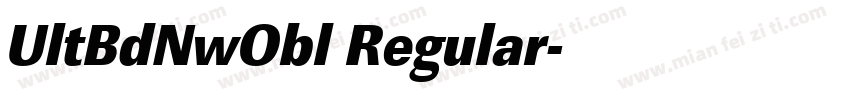 UltBdNwObl Regular字体转换